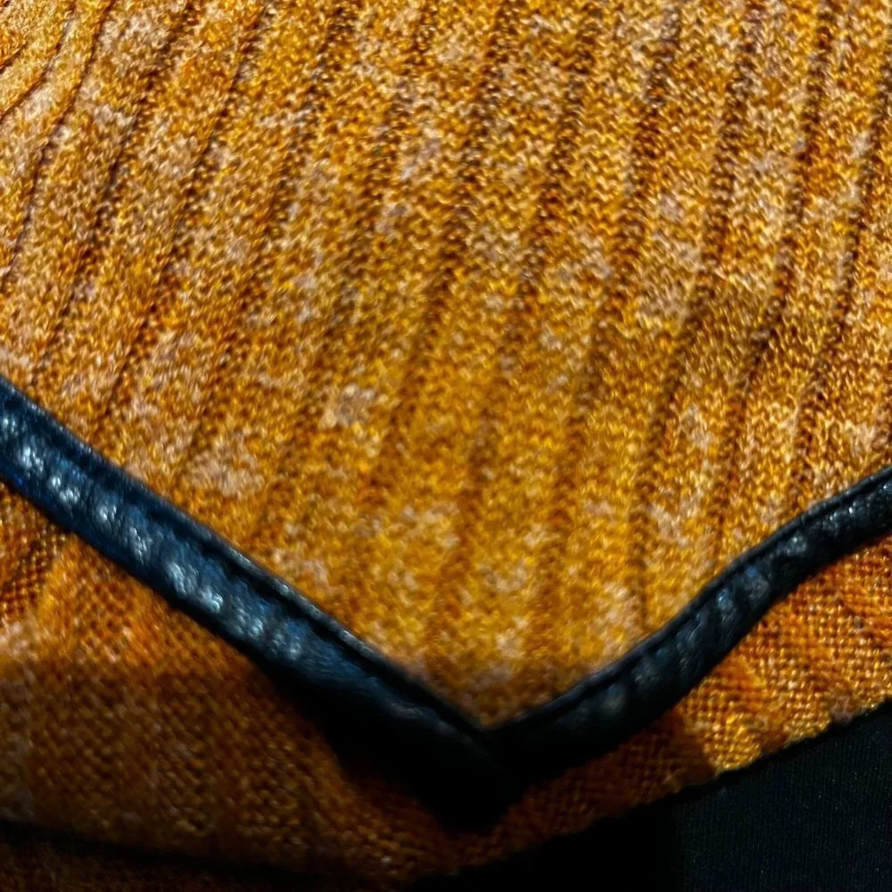 THML for Anthropologie Color Block Asymmetrical Turtleneck Sweater - EUC  Size L